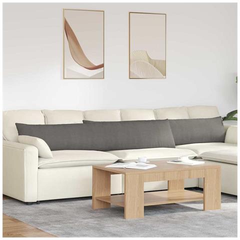 Cuscini da Divano 2 pcs Grigio chiaro 200 x 40 cm - Foto 2