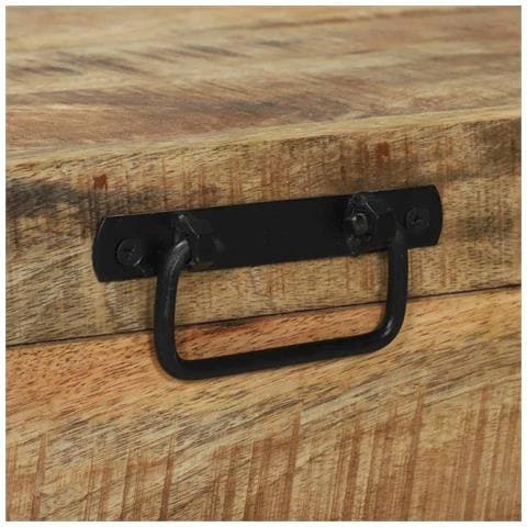 Bauli Portaoggetti 80 x 30 x 30 cm Legno massello di mango - Foto 9