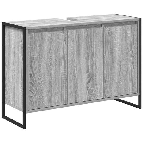 Mobile da Bagno Grigio Sonoma 90 x 30 x 60 cm Legno multistrato - Foto 1