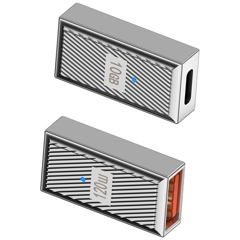 Adattatore Usb A Femmina A Usb C Maschio - Ricarica Rapida 120w E Trasferimento Dati 10gbps - Foto 3