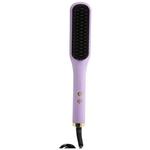 Spazzola Elettrica Lisciante Per Capelli 2-in-1 Con Temperatura Regolabile Purple - Foto 1