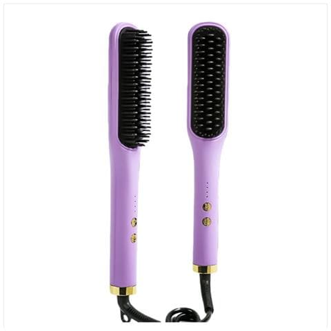 Spazzola Elettrica Lisciante Per Capelli 2-in-1 Con Temperatura Regolabile Purple - Foto 2