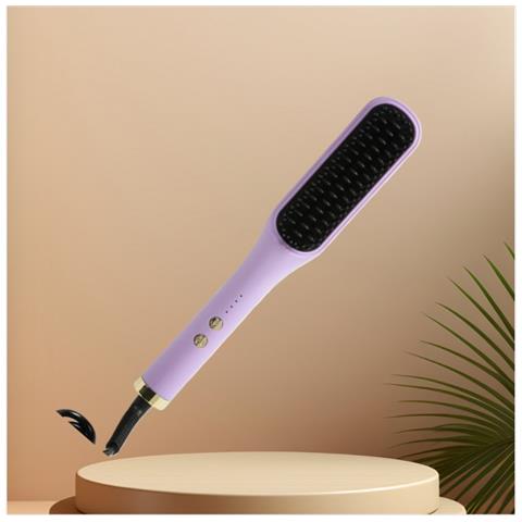 Spazzola Elettrica Lisciante Per Capelli 2-in-1 Con Temperatura Regolabile Purple - Foto 5