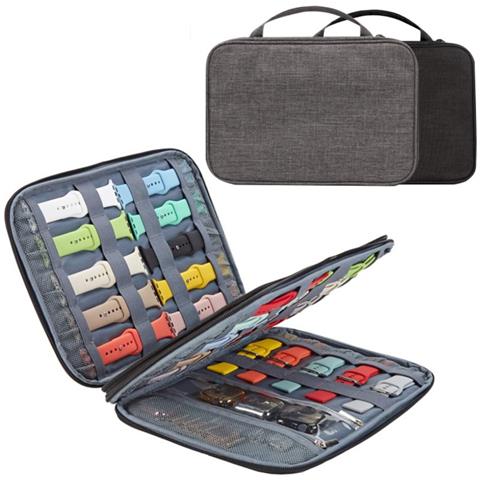 Organizzatore Di Cinturini Per Orologi Di Grande Capacità Compatibile Con Cinturini Apple Watch - Custodia Portatile Da Viaggio Grey - Foto 2