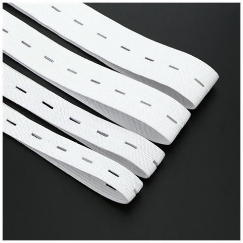 Elastico Con Asole Ispessito - Elastico Regolabile Da 30 Metri Per Cucito White 2 Metri - Foto 7