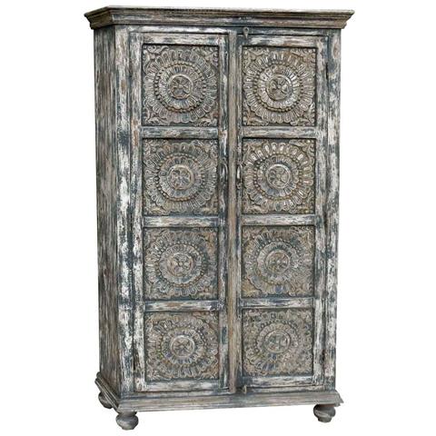 Armadio In Legno Grigio Artigianale 100x41x183h Cm - Foto 1