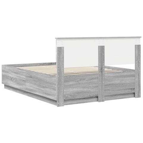 Struttura del letto con testiera Grigio Sonoma 160 x 200 cm - Foto 9