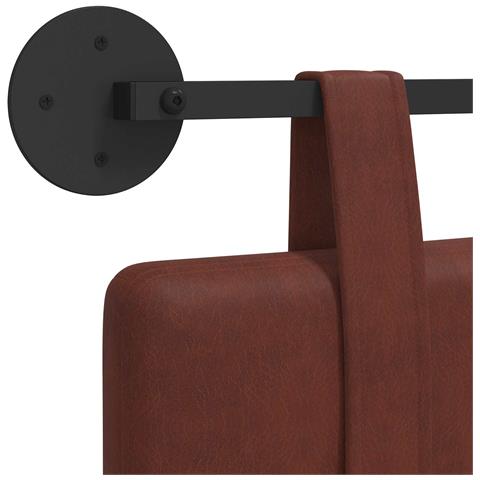 Testata appesa Marrone Lucido 210 x 55 x 5 cm PU Antico - Foto 9