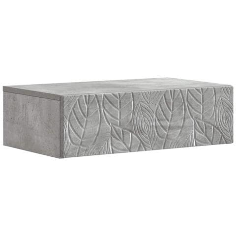 Tavolino da Parete Laterale Grigio Cemento 87,5 x 34,5 x 17 cm - Foto 1