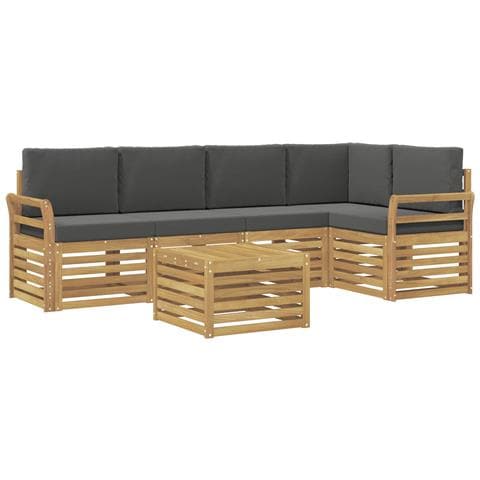 Set di divani da esterno 6 pcs Bianco e Antracite - Foto 1