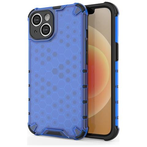 Custodia Ibrida Rinforzata Blu Per Iphone 14 Plus - Foto 1