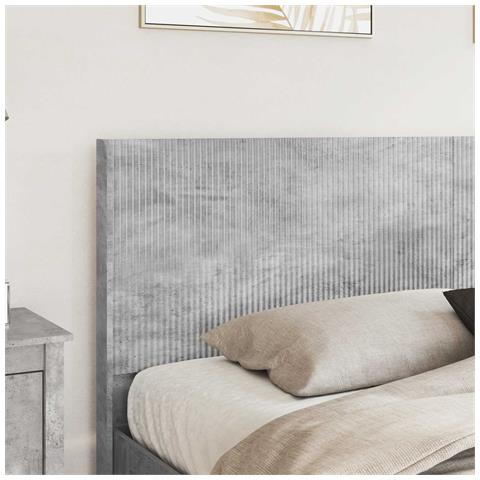 Struttura del letto con stoccaggio e testata Grigio Cemento - Foto 2