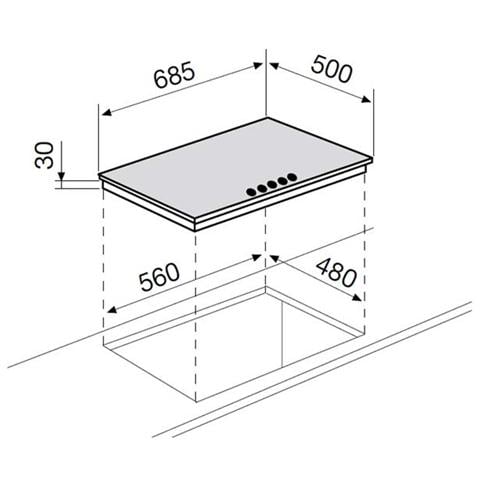 Piano Cottura P5GFXV a Gas 5 Fuochi Gas Colore Inox - Foto 2