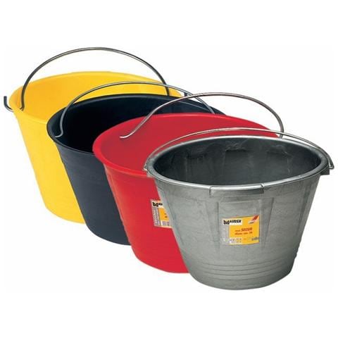 Secchio per Muratore in Pvc colore Nero misura 34 cm Maurer - Foto 1