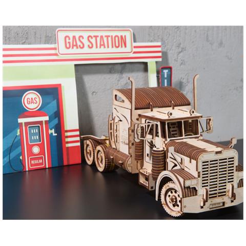 Puzzle in Legno 3D - Camion Heavy Boy VM-03 Kit di Costruzione - 541 Pezzi    - Foto 8