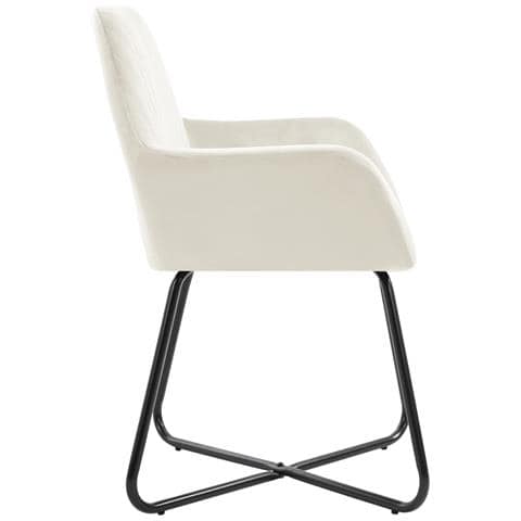 Sedie da Pranzo 4 pz Ocra in Velluto - Foto 8