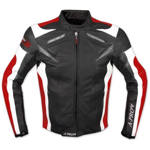 Moto Giacca Pelle Motociclismo Sport Gilet Estraibile Protezioni Ce Rosso Xl - Foto 1