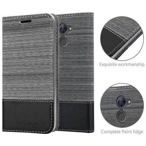 Custodia Compatibile Con Huawei Enjoy 7 Plus In Grigio Nero - Coperchio Protettiva Con Chiusura Magnetica, Funzione Stand E Tasca Per Le Carte - Foto 10