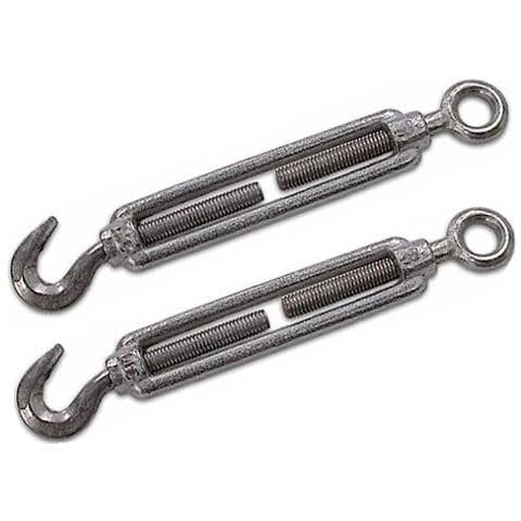 Coppia Tenditori Occhiello+gancio 6 Mm 1/4"" Acciaio Zincato - Foto 1