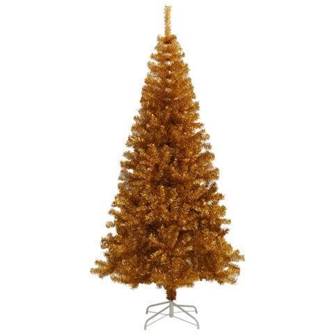 Albero di Natale Artificiale con Supporto Oro 210 cm PET - Foto 2