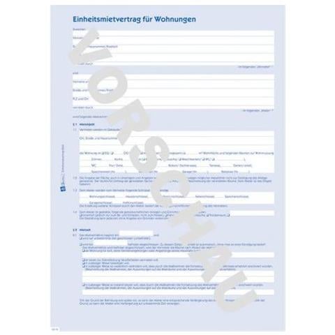 Zweckform Vordruck ""einheitsmietvertrag"" 4-seitig, A4 - 5 Stck (2849) - Foto 3
