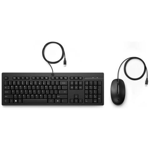 Hp Usb 225 Wired Mouse And Keyboard, Nordic - Foto 1