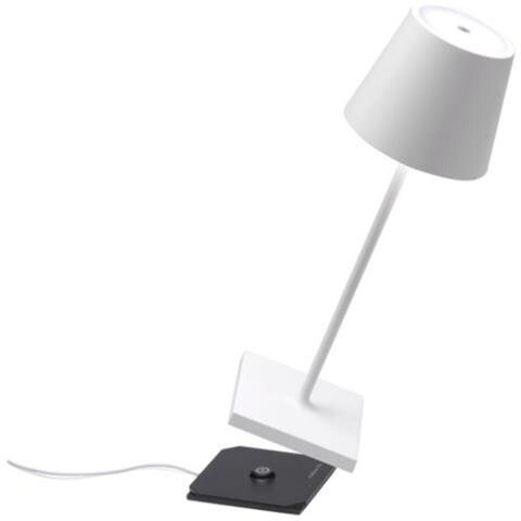 Lampada A Led Da Tavolo Poldina Pro Mini Bianca Ricaricabile E Dimmerabile Con Batteria Fino A 12 Ore - Foto 2