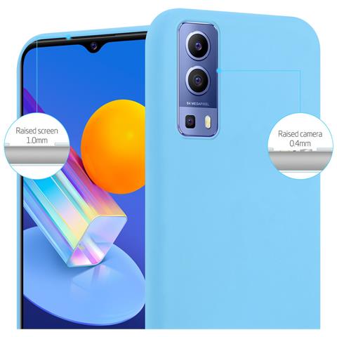 Custodia Compatibile Con Vivo Y52 5g / Y72 5g In Candy Blu - Coperchio Protettivo In Silicone Tpu Flessibile - Foto 2
