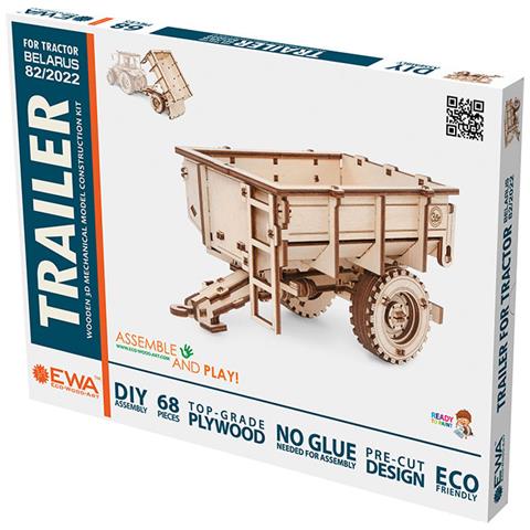 Modello 3d In Legno - Rimorchio Per Trattore 20 Cm - Foto 1
