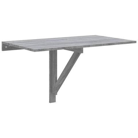Tavolino Muro Pieghevole Grigio Sonoma 100x60x56 Cm Multistrato - Foto 1