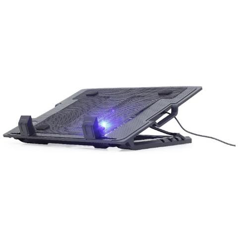 Gembird NBS-1F17T-01 base di raffreddamento per laptop 43,2 cm (17") 1500 Giri /min Nero - Foto 1