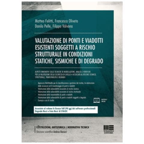 Matteo Felitti, Francesco Oliveto, Danilo Pelle, Filippo Valvona - Valutazione Di Ponti E Viadotti Esistenti Soggetti A Rischi Strutturale In Condizioni Statiche, Sismiche E Di Degrado - Foto 1