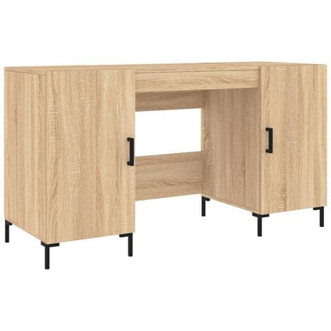 Scrivania Rovere Sonoma 140x50x75 Cm In Legno Multistrato - Foto 1