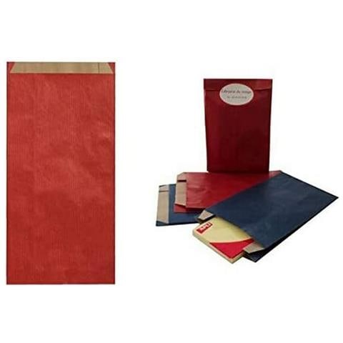 Buste 11 X 21 X 5 Cm Rosso Carta Kraft (250 Unità) - Foto 1