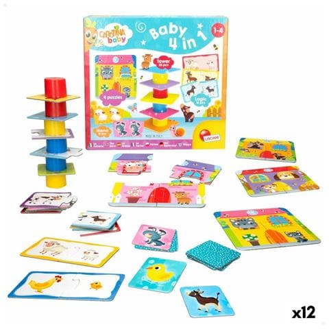Puzzle Lisciani Carotina Baby Fattoria 4 In 1 16 X 1 X 16,5 Cm (12 Unità) - Foto 1