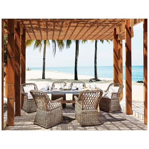 Beliani Set Tavolo E Sedie Rattan Naturale Maros /olbia ePRICE