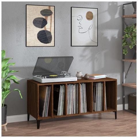 vidaXL Credenze 3 pz Rovere Marrone in Legno Multistrato