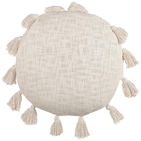 Cuscino Decorativo Madia Cotone 45 X 45 Cm Tinta Unita Beige Chiaro - Foto 2