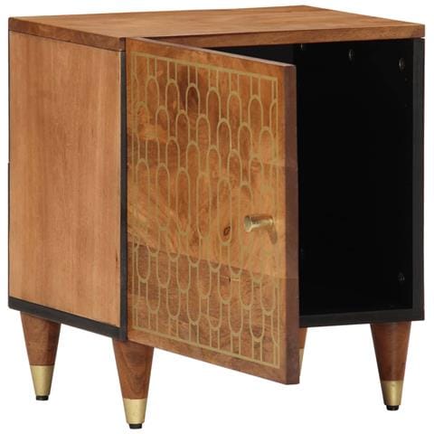 Comodino 40x33x46 Cm In Legno Massello Di Mango - Foto 3