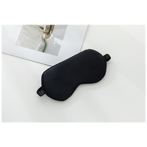 Maschera Per Dormire In Seta Di Gelso Al 100%. Black - Foto 4