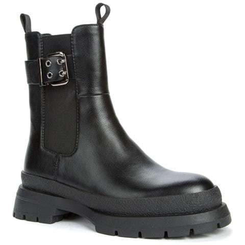 Black Casual Closed Booties Stivaletti Sintetico E Tessile Scarpe Donna Nero Eu 36, 928022/04-01 - Foto 1