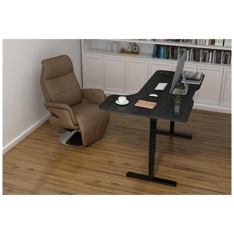 Struttura per tavolo dall’altezza regolabile elettronicamente, motore doppio, 3 livelli, nero - Foto 8