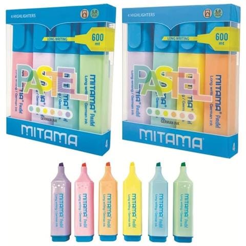 Mitama - 4 Evidenziatori Pastel Punta 5mm**** - Foto 1