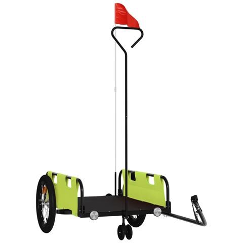 Rimorchio Da Bici Verde Oxford E Ferro - Foto 2