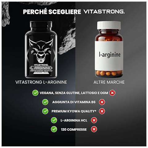 Arginina 4500mg + Vitamina B6, 120 Compresse Di L-arginina Hcl Alto Dosaggio Kyowa Quality - Foto 4