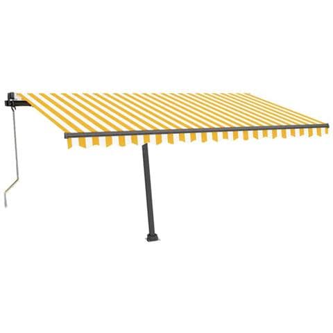 Lusso Casadino -  Tenda Da Sole Autoportante Automatica 450x350 Cm Gialla Bianca - Foto 1