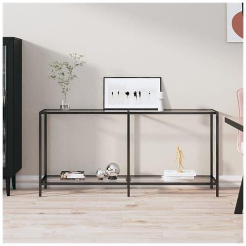 Tavolo Consolle Trasparente 160x35x75,5 Cm In Vetro Temperato - Foto 8
