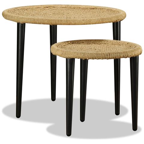 Set Tavolini Da Salotto 2 Pz In Iuta Naturale - Foto 2