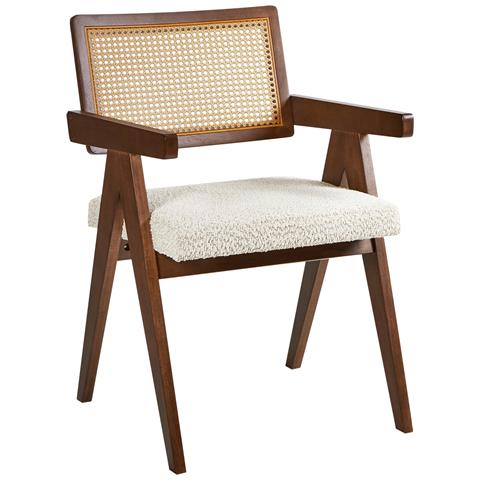 Set Di 2 Sedie Da Pranzo Ava Legno Marrone Scuro /beige - Foto 2