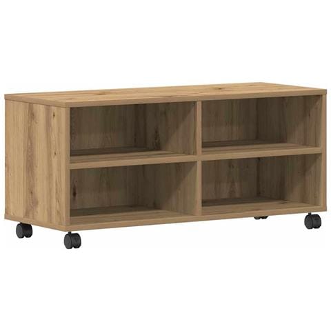 Mobile TV  in Rovere Artigianale 90x35x35 cm in Legno Ingegnerizzato - Foto 1